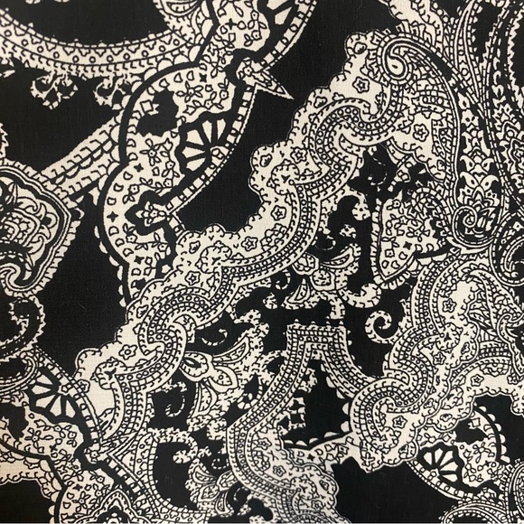 Investments Black and White Paisley Print Pull-on Pants XL - Picture 4 of 9